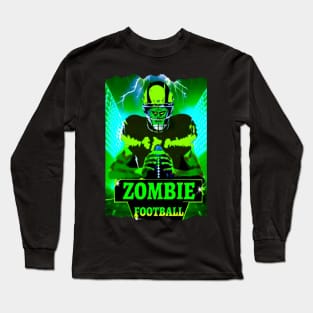 Zombie Football Poster Long Sleeve T-Shirt